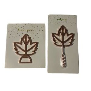 NWT Target Dollar Spot 2017 Cooper‎ Maple Leaf Corkscrew Bottle Opener Fall